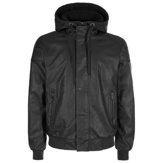 Yes Zee Schwarze Polyethylen Herrenjacke