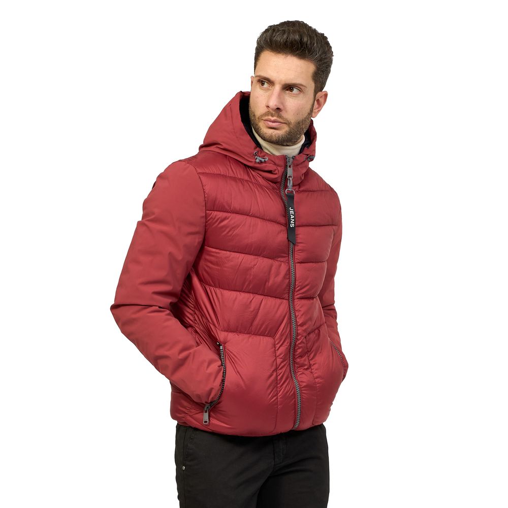 Yes Zee Rote Nylon Herren Jacke