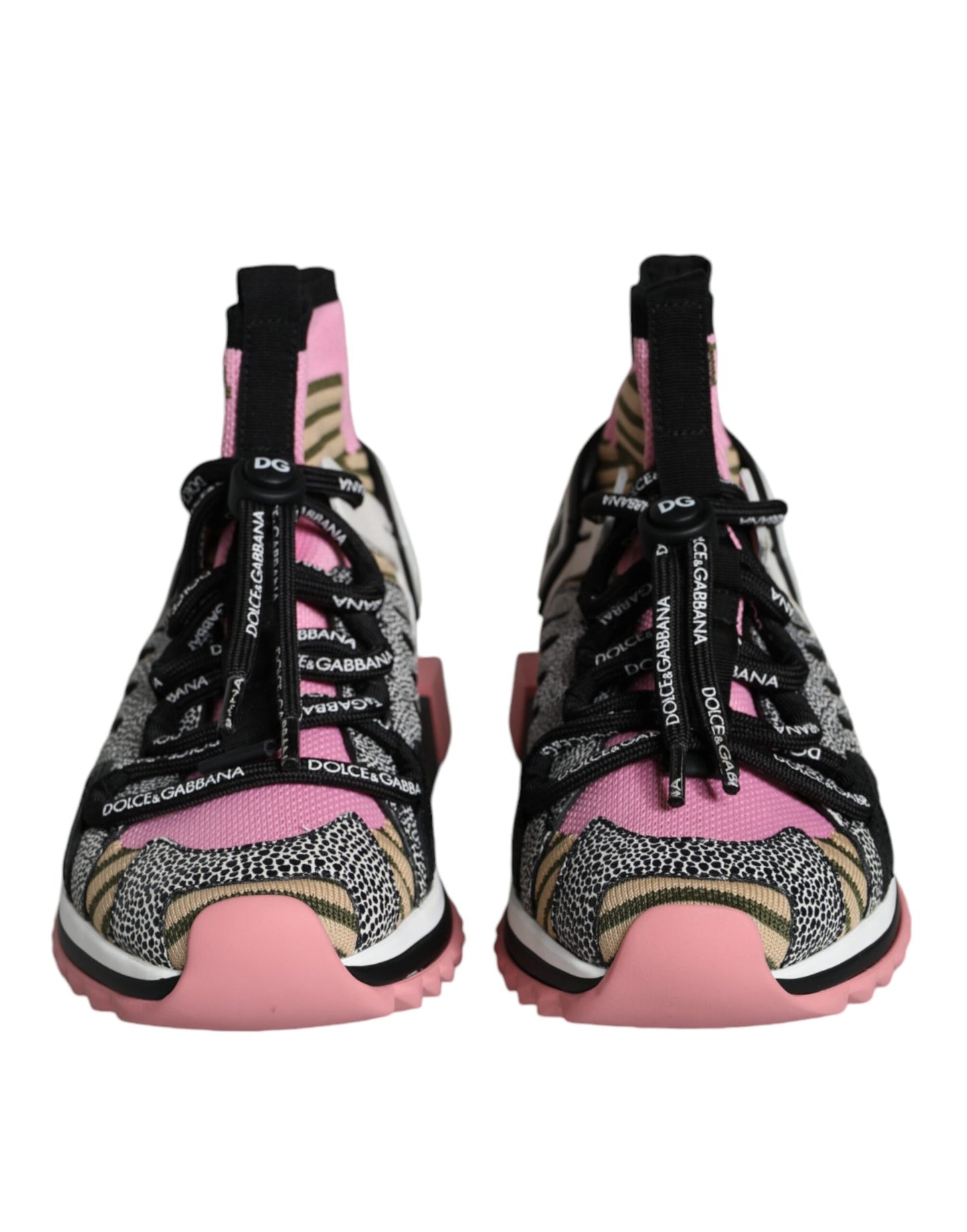 Dolce & Gabbana Multicolor Sorrento Socken Logo Turnschuhe Schuhe
