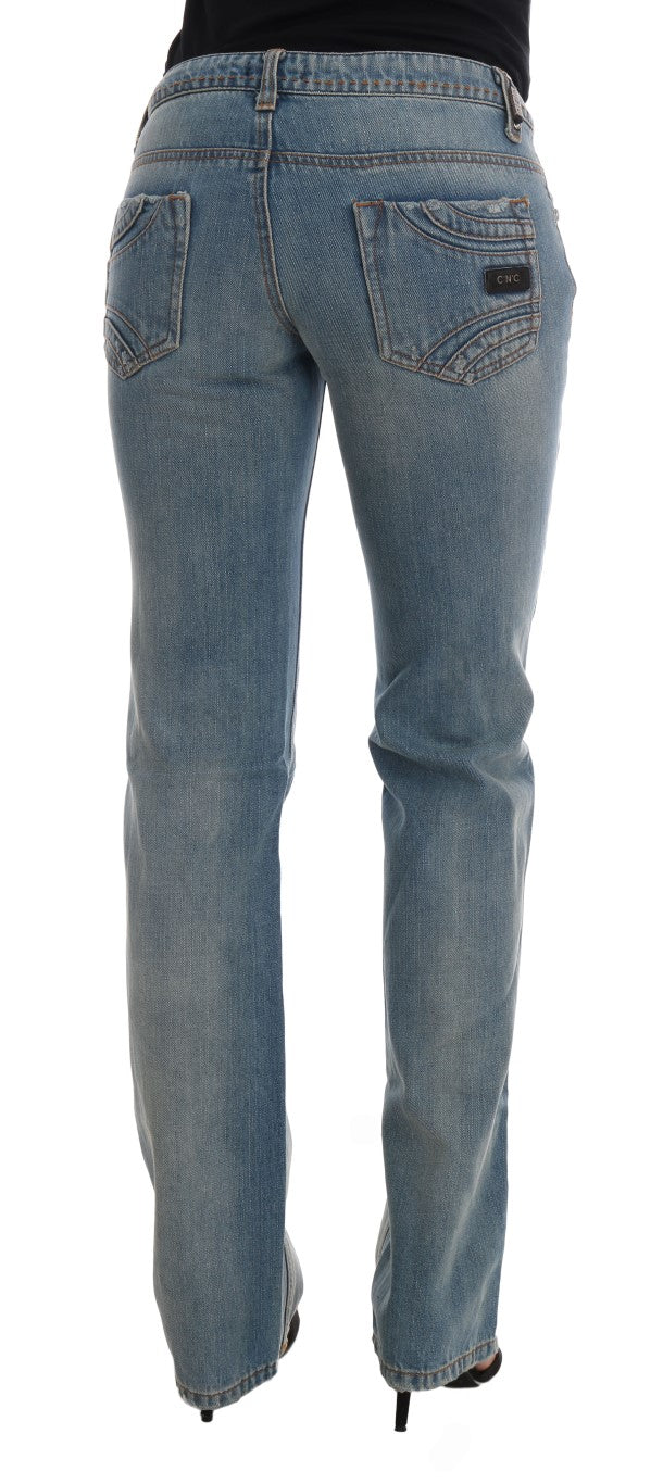 Costume National Klassische Jeans aus Baumwolle mit blauer Waschung