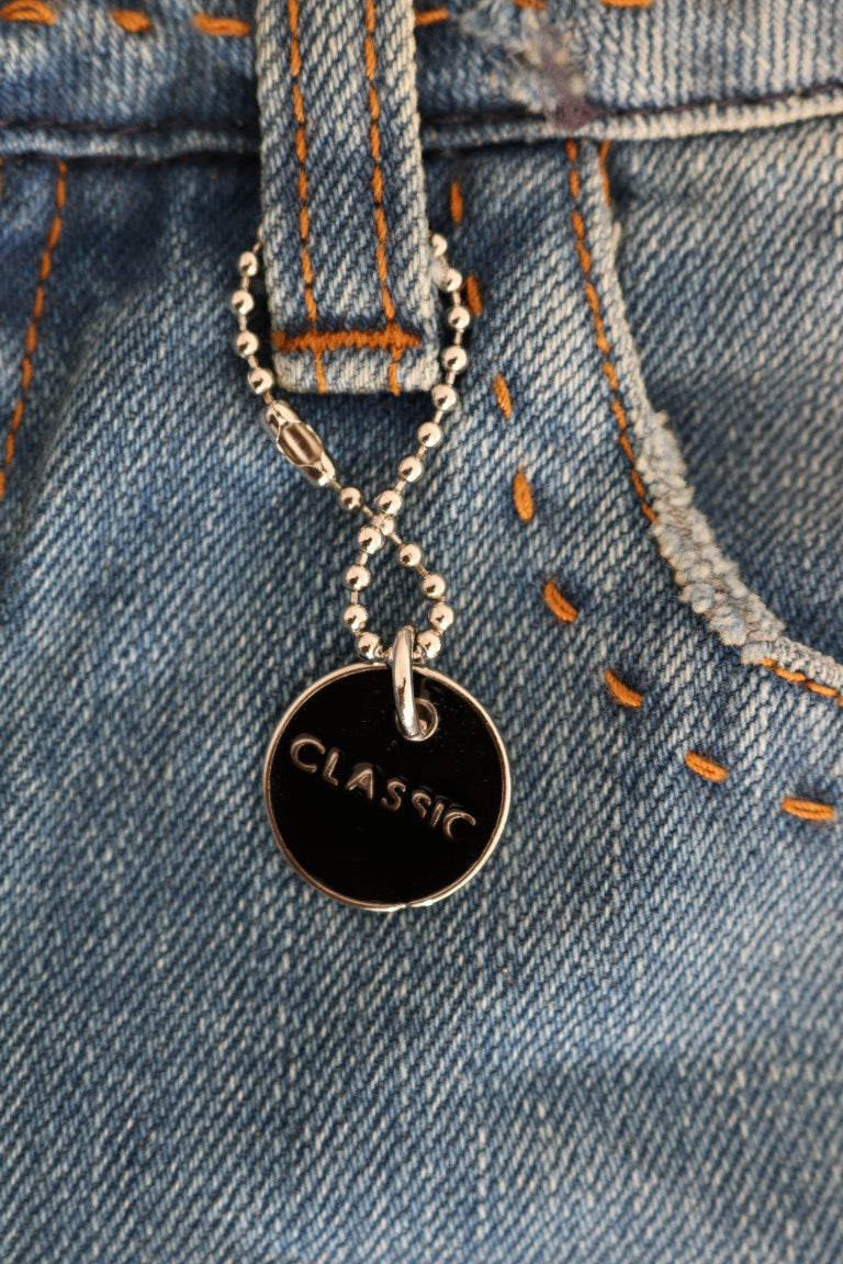 Costume National Klassische Jeans aus Baumwolle mit blauer Waschung