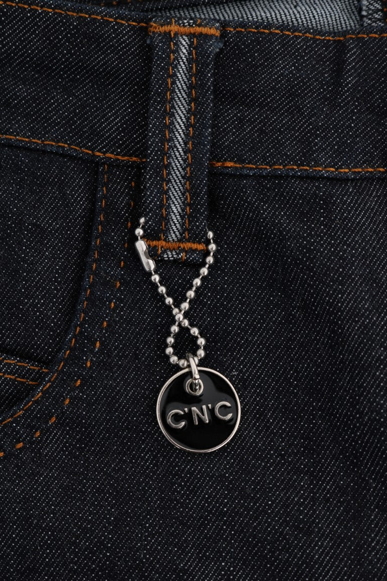 Costume National Blaue Cotton Stretch Slim Fit Jeans