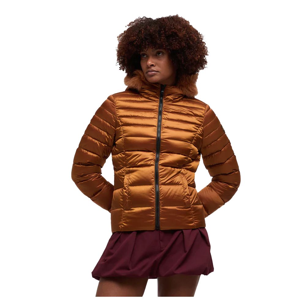 Refrigiwear Orange Nylon Frauen Jacke