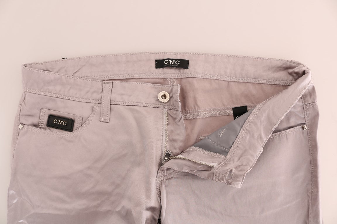 Costume National Beige Baumwolle Slim Fit Jeans
