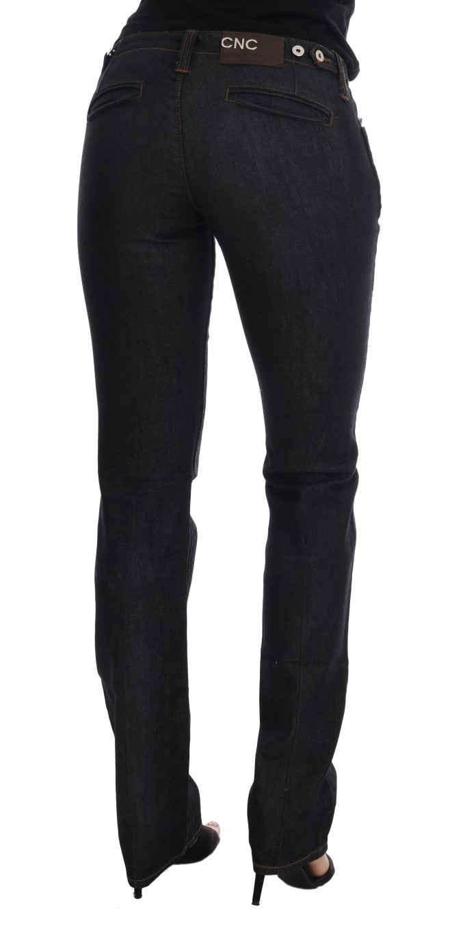 Costume National Dunkelblaue Slim Fit Jeans aus Baumwolle