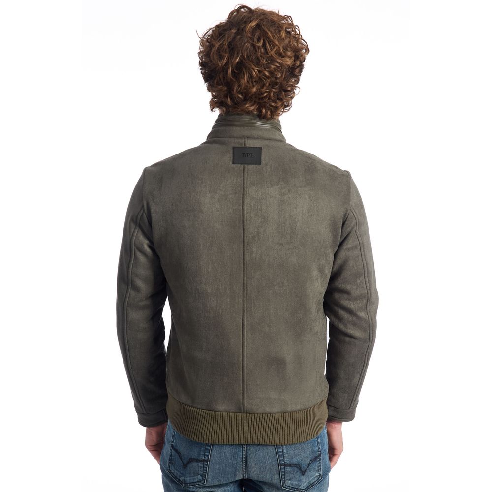 Roberto Pepe Luxury Grüne Herrenjacke aus Eco-Leder