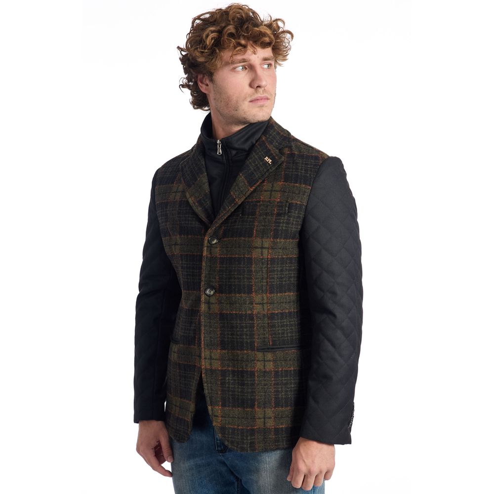 Roberto Pepe Luxury Braune Jacke aus Wolle für Männer