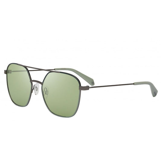 Polaroid Grüne Metall-Sonnenbrille