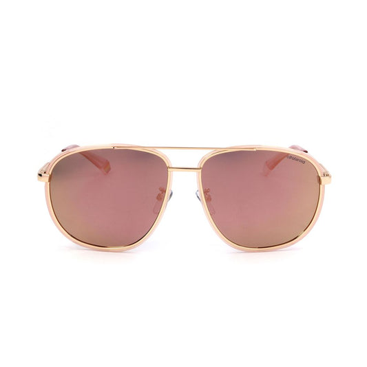 Polaroid Roségoldene Metall-Sonnenbrille