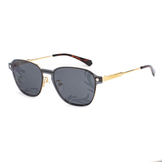 Polaroid Goldene Metall-Sonnenbrille