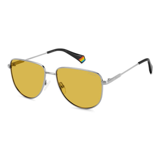 Polaroid Graue Metall-Sonnenbrille