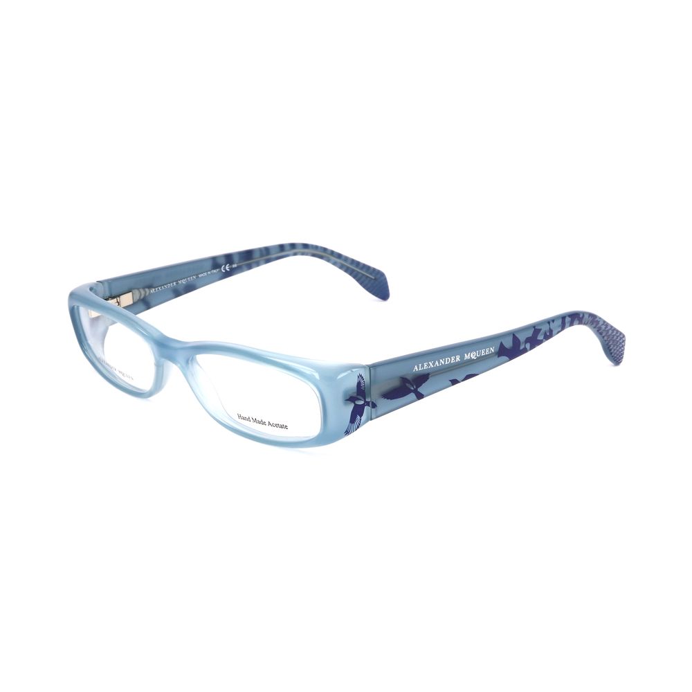 Alexander McQueen Blaue Acetat-Brillengestelle