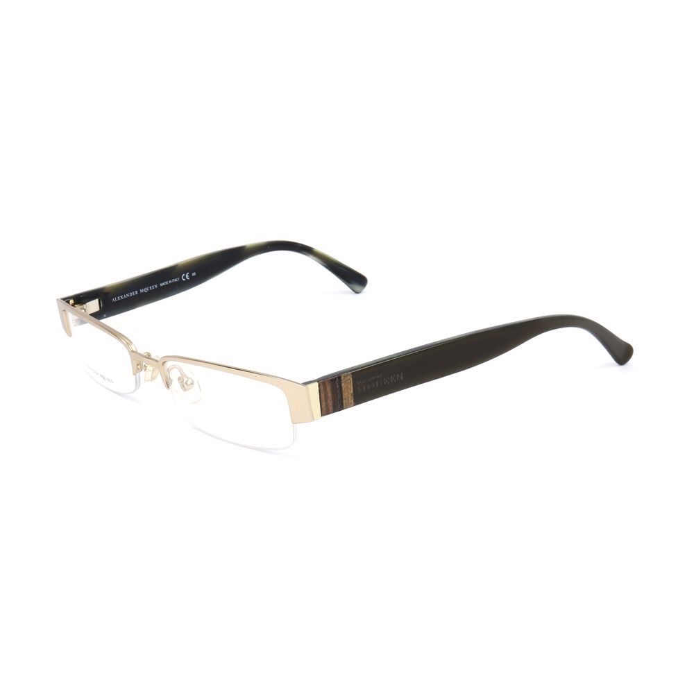 Alexander McQueen Goldene Metallbrille (Gestelle)