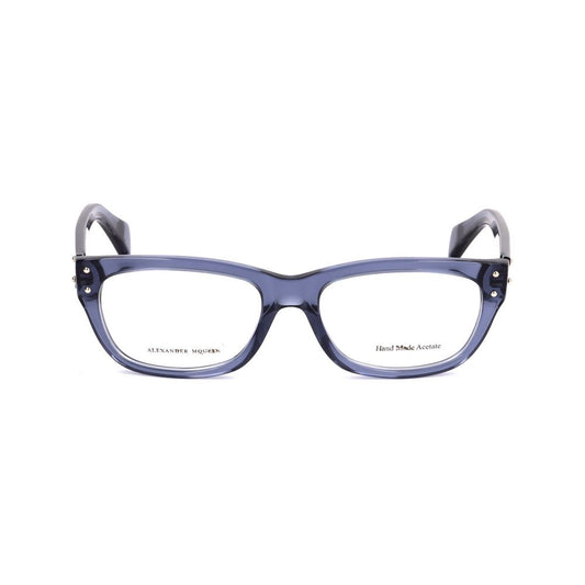 Alexander McQueen Blaue Acetat-Brillengestelle