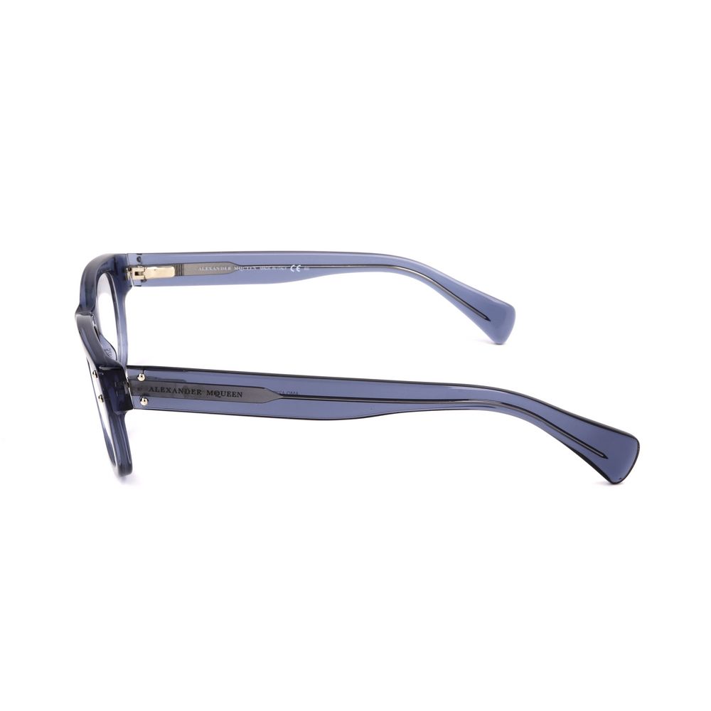 Alexander McQueen Blaue Acetat-Brillengestelle