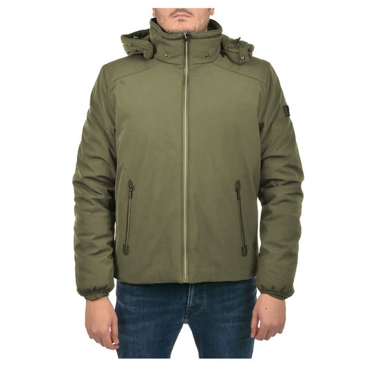 Yes Zee Grüne Nylon Männer Jacke