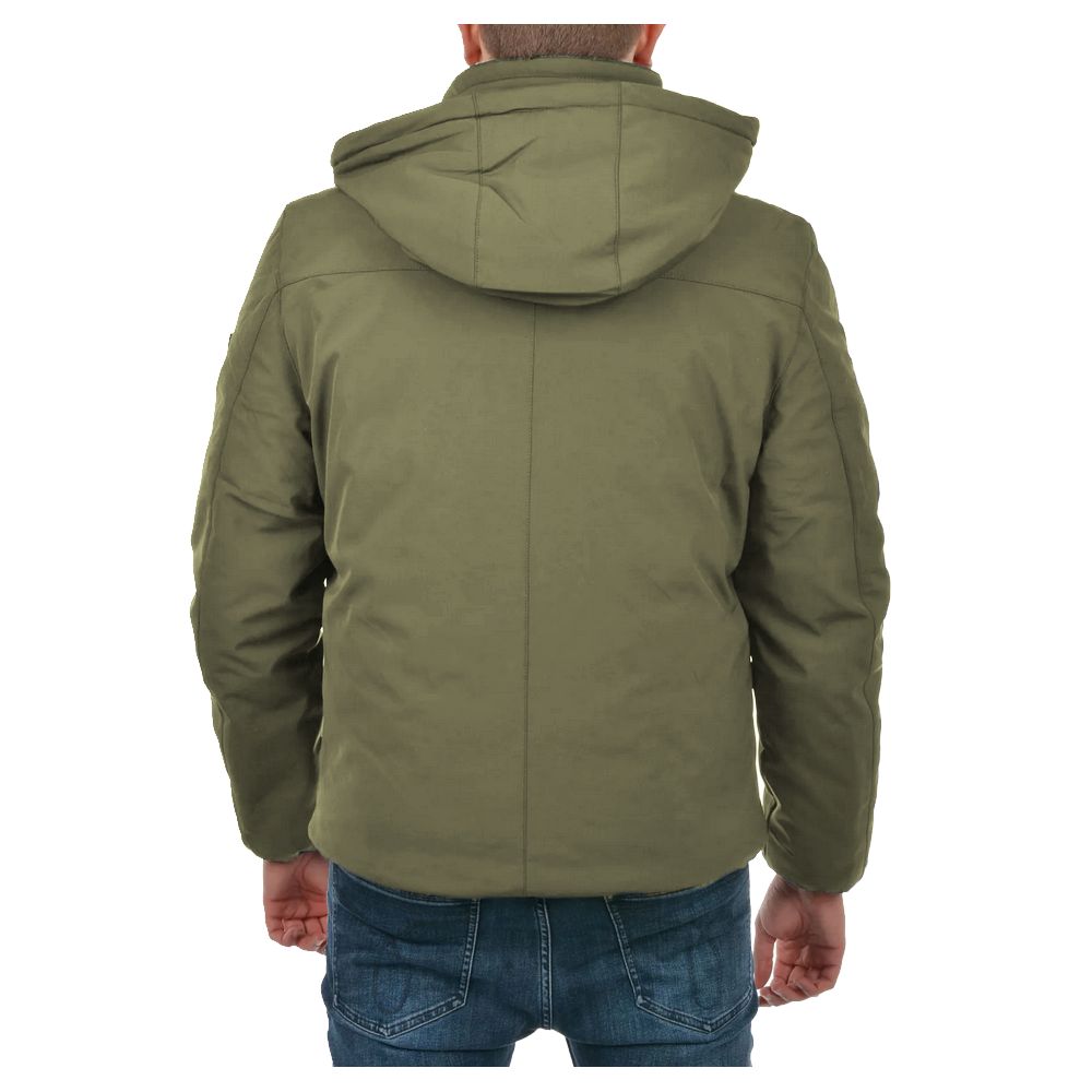 Yes Zee Grüne Nylon Männer Jacke