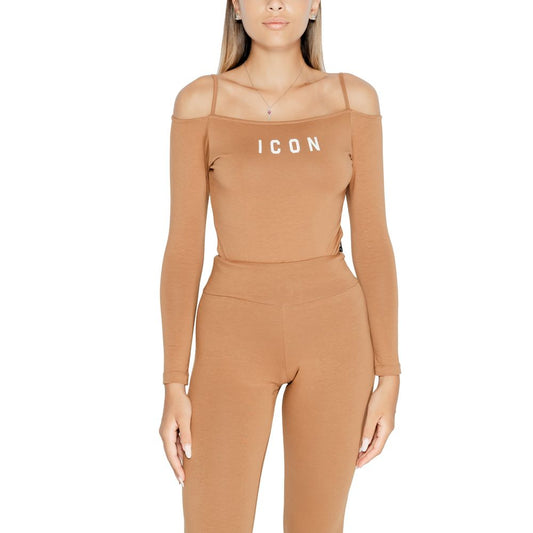 Icon Brauner Baumwoll-Bodysuit