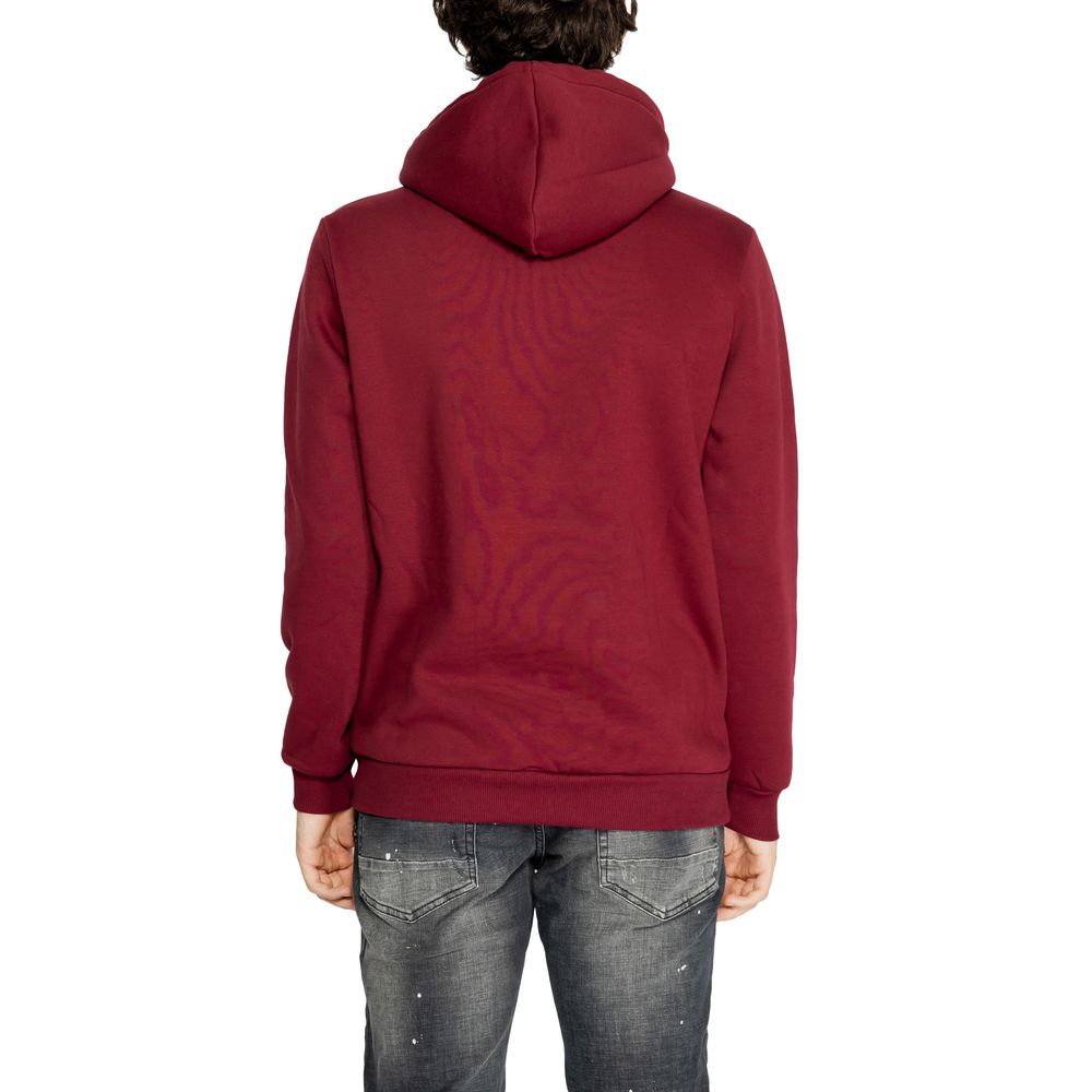 Icon Bordeauxfarbener Baumwoll-Kapuzenpulli