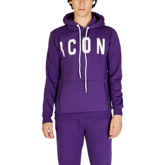 Icon Lila Baumwoll-Kapuzenpulli