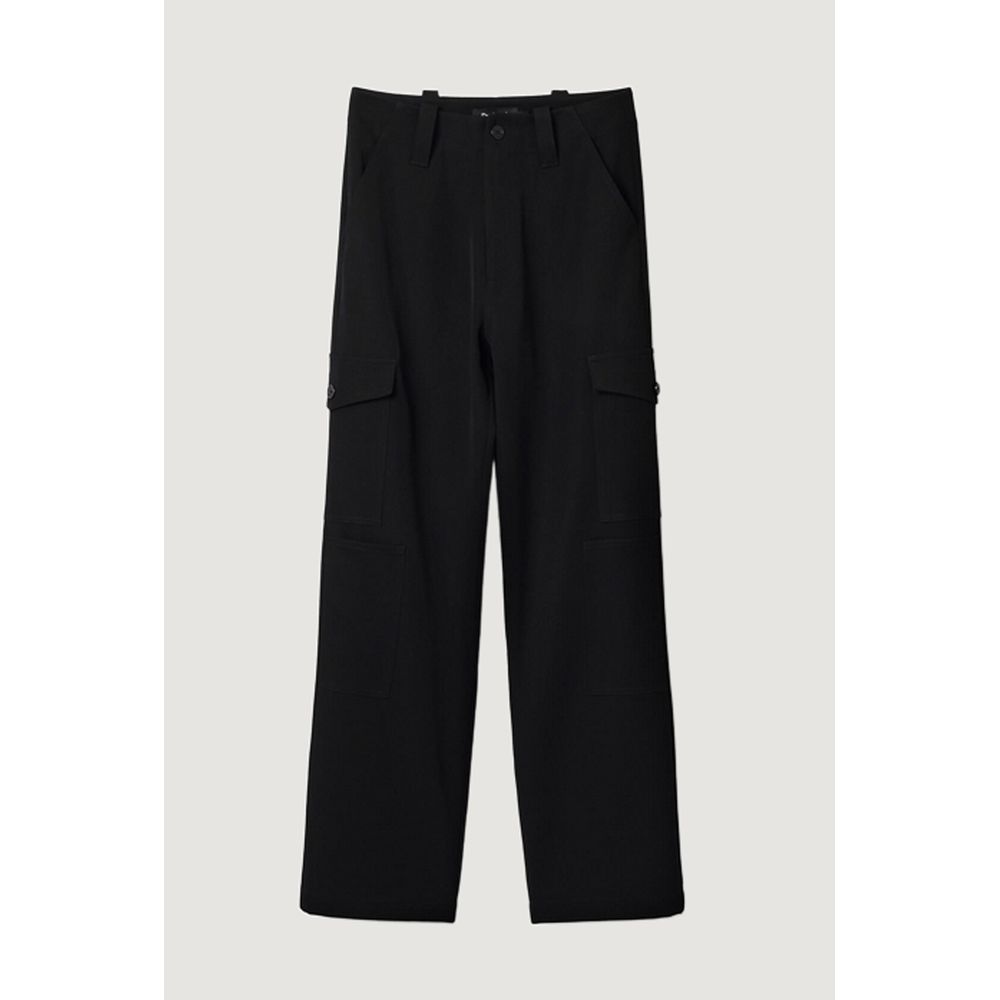Desigual Schwarze, gekürzte Polyesterhose
