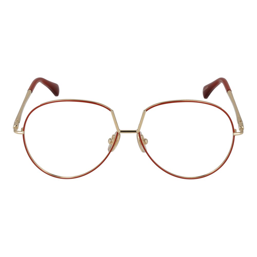 Max Mara Orangefarbene Metallbrille (Gestell)