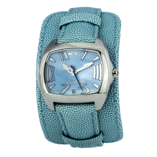 Chronotech Grüne Lederuhr