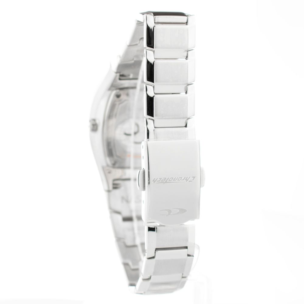 Chronotech Silberne Edelstahl-Dress-Watch