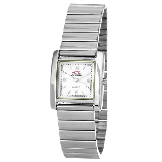 Chronotech Silberne Uhr aus Edelstahl