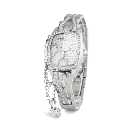 Chronotech Silberne Uhr aus Edelstahl
