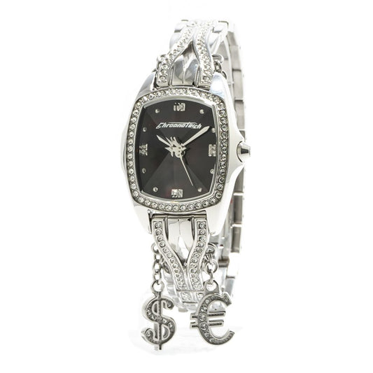 Chronotech Silberne Uhr aus Edelstahl