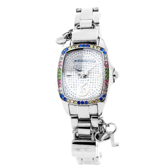 Chronotech Silberne Uhr aus Edelstahl