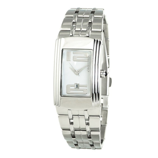 Chronotech Silberne Uhr aus Edelstahl