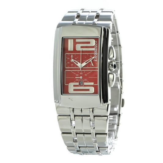 Chronotech Silberne Uhr aus Edelstahl