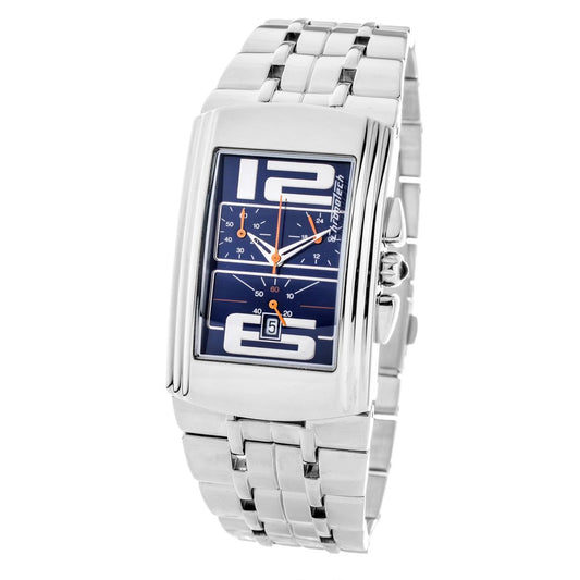 Chronotech Silberne Uhr aus Edelstahl
