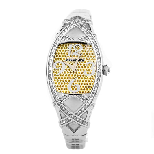 Chronotech Silberne Uhr aus Edelstahl