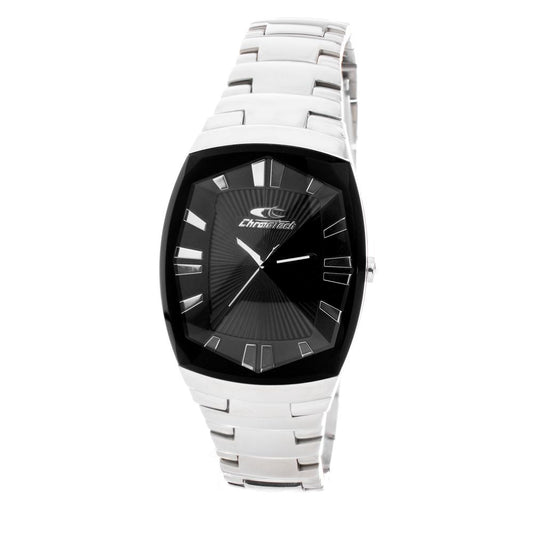 Chronotech Silberne Uhr aus Edelstahl