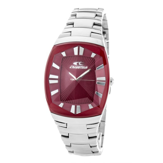 Chronotech Silberne Uhr aus Edelstahl