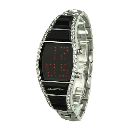 Chronotech Silberne Uhr aus Edelstahl