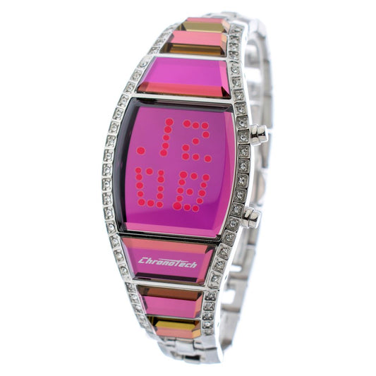 Chronotech Silberne Uhr aus Edelstahl