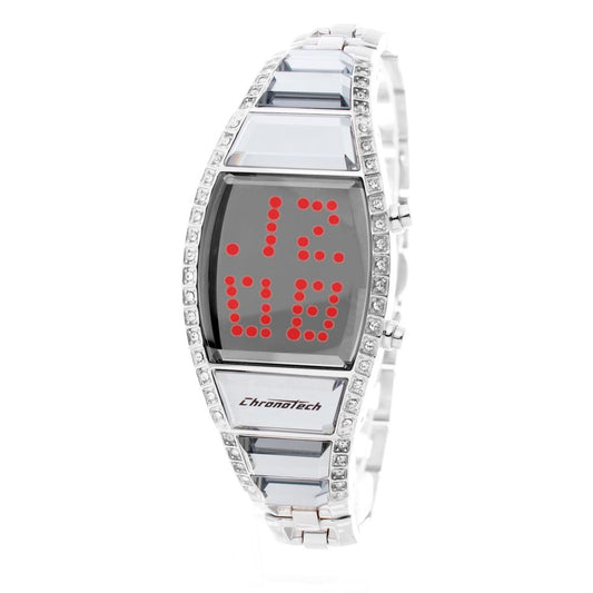 Chronotech Silberne Uhr aus Edelstahl
