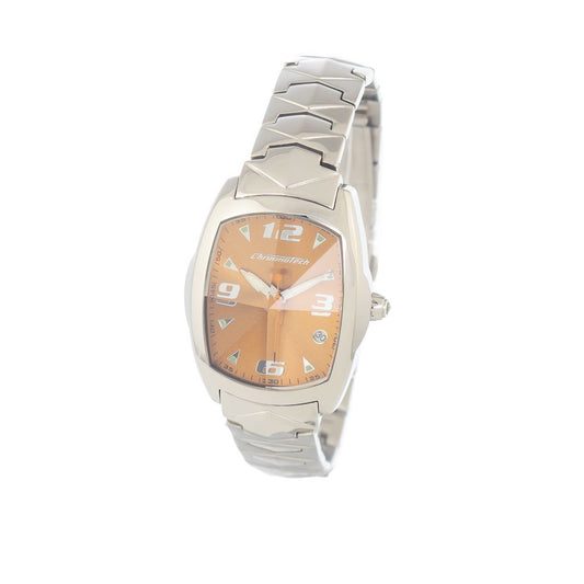 Chronotech Silberne Uhr aus Edelstahl