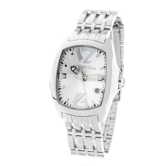 Chronotech Silberne Uhr aus Edelstahl