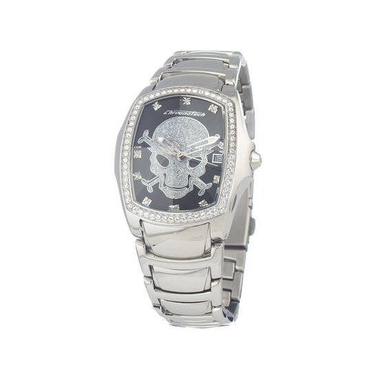Chronotech Silberne Uhr aus Edelstahl