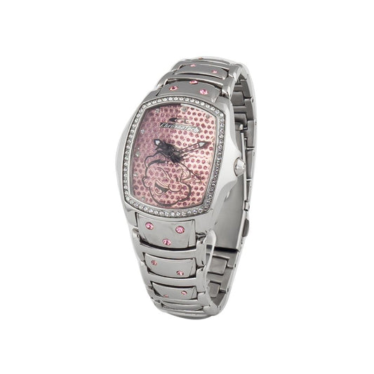 Chronotech Silberne Uhr aus Edelstahl