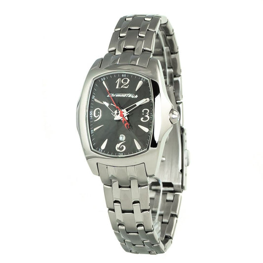 Chronotech Silberne Uhr aus Edelstahl