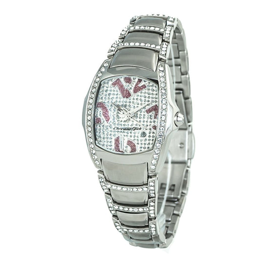 Chronotech Silberne Uhr aus Edelstahl