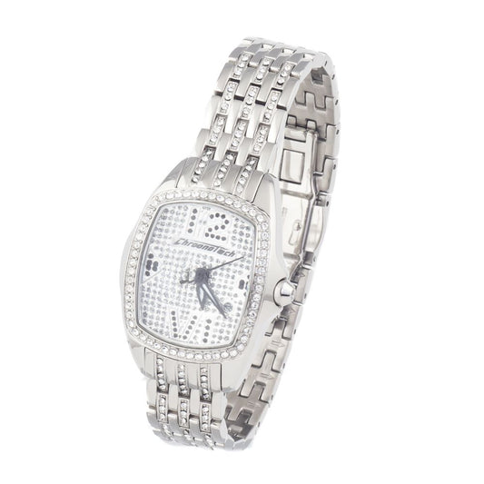 Chronotech Silberne Uhr aus Edelstahl