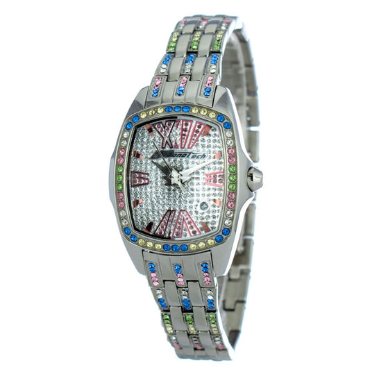 Chronotech Silberne Uhr aus Edelstahl
