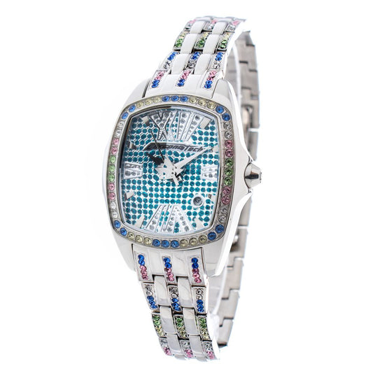 Chronotech Silberne Uhr aus Edelstahl